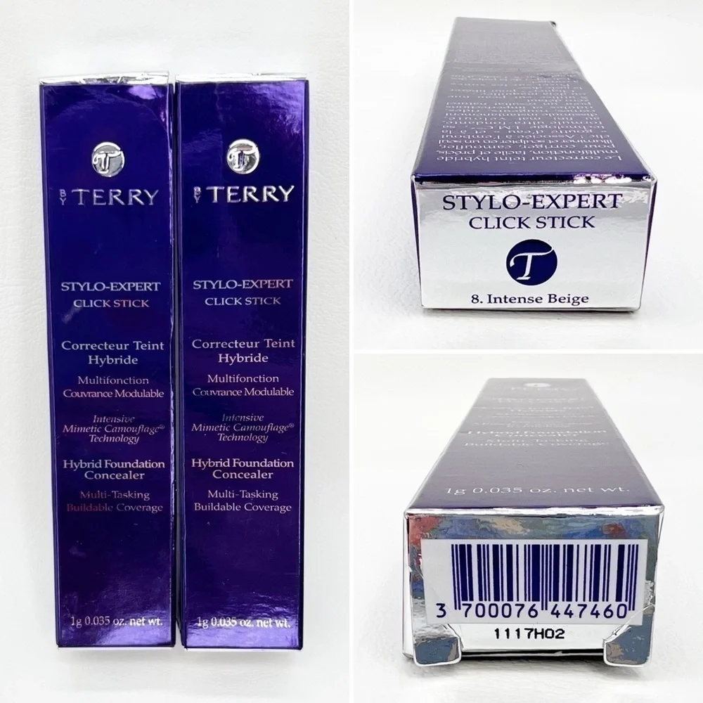 By Terry Concealer Intense Beige 8 Stylo-Expert Two (2) Click Sticks Hybrid New